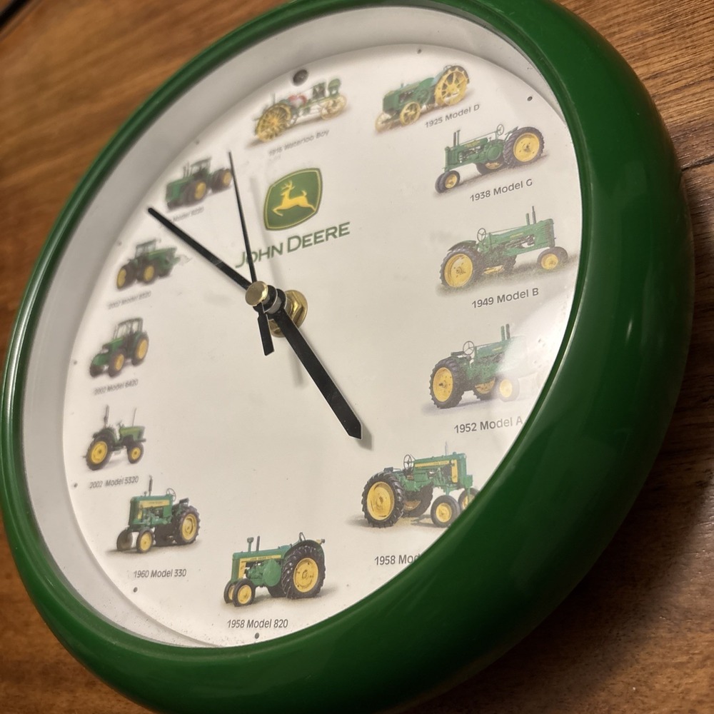 John Deere Licensed Tractor‎ Clock 12 Different Tractor Sounds Tested Works 9"